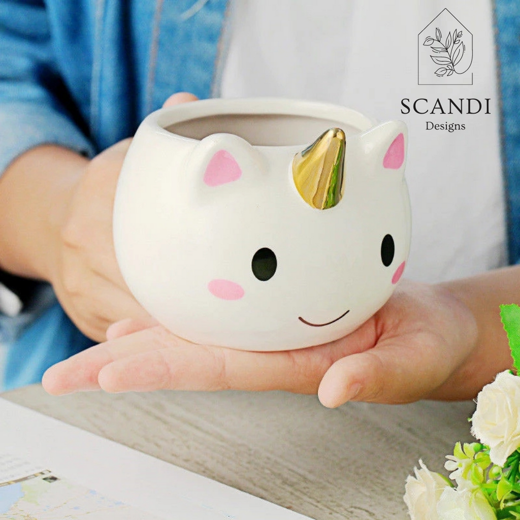 Scandi Smiling Unicorn Mug
