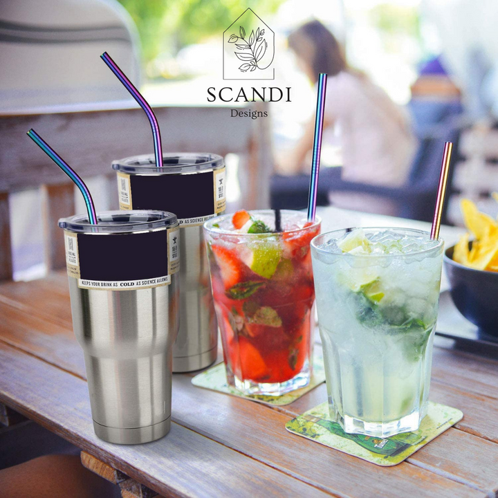 Scandi Ecofriendly Reuseable Straws - Rose Gold