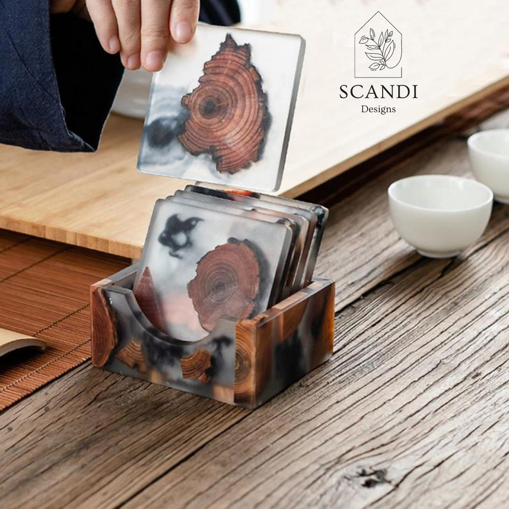 Scandi Rustic Coaster Set (Round)