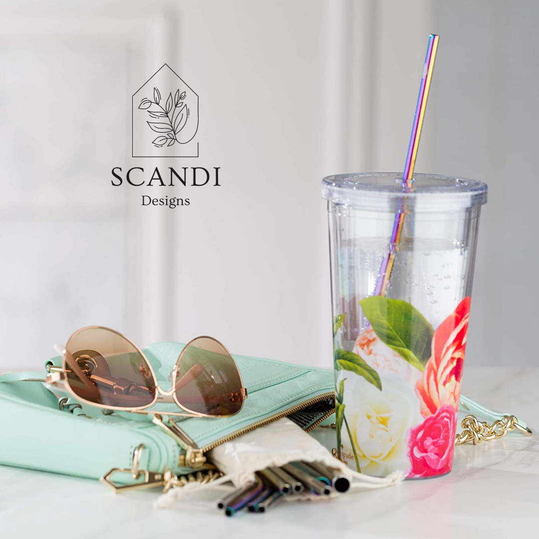 Scandi Ecofriendly Reuseable Straws - Rainbow