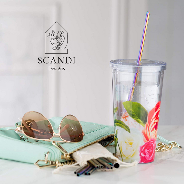Scandi Ecofriendly Reuseable Straws - Rose Gold