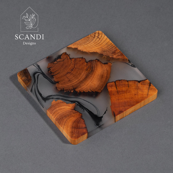 Scandi Natural Cedar Wood Coaster Set