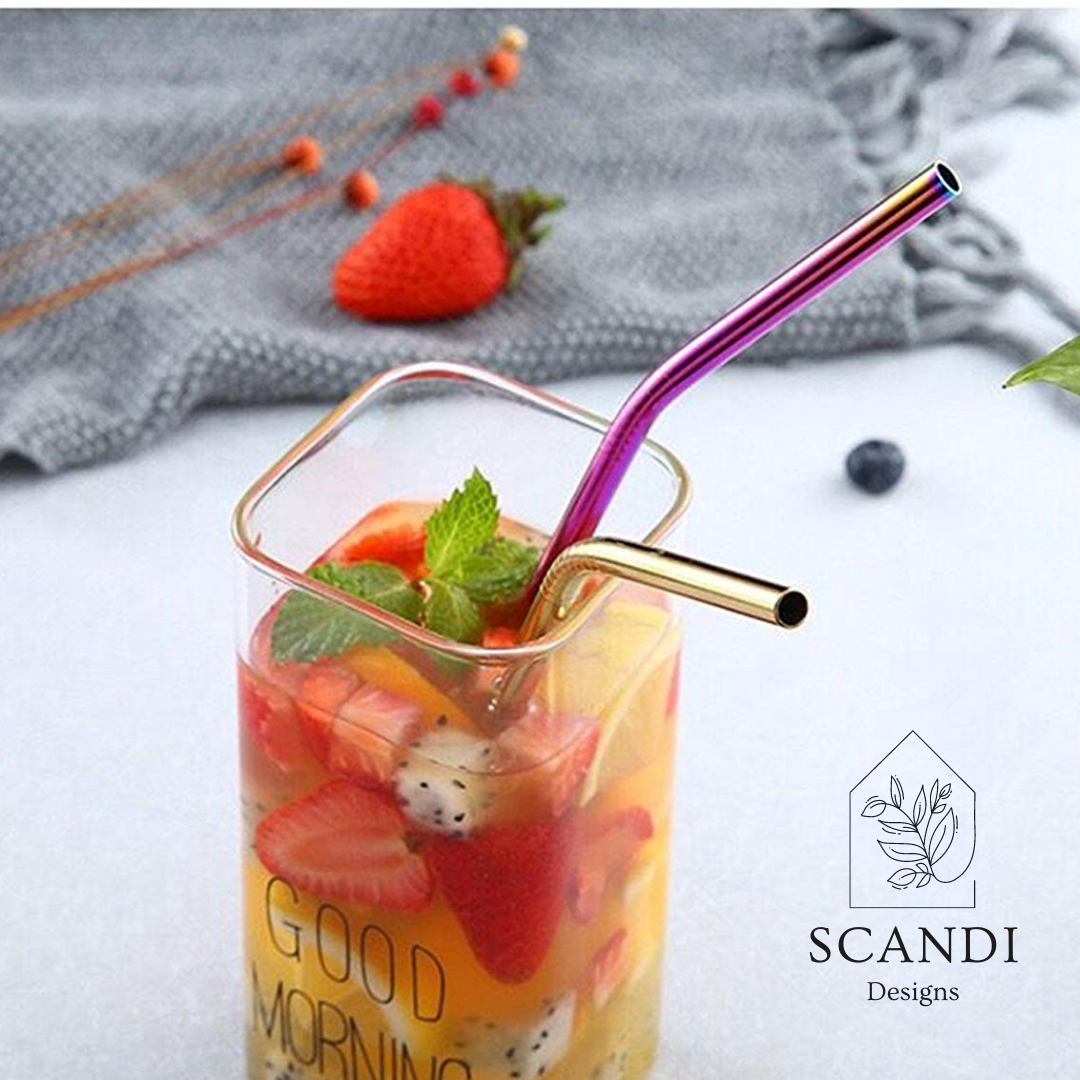 Scandi Ecofriendly Reuseable Straws - Rainbow