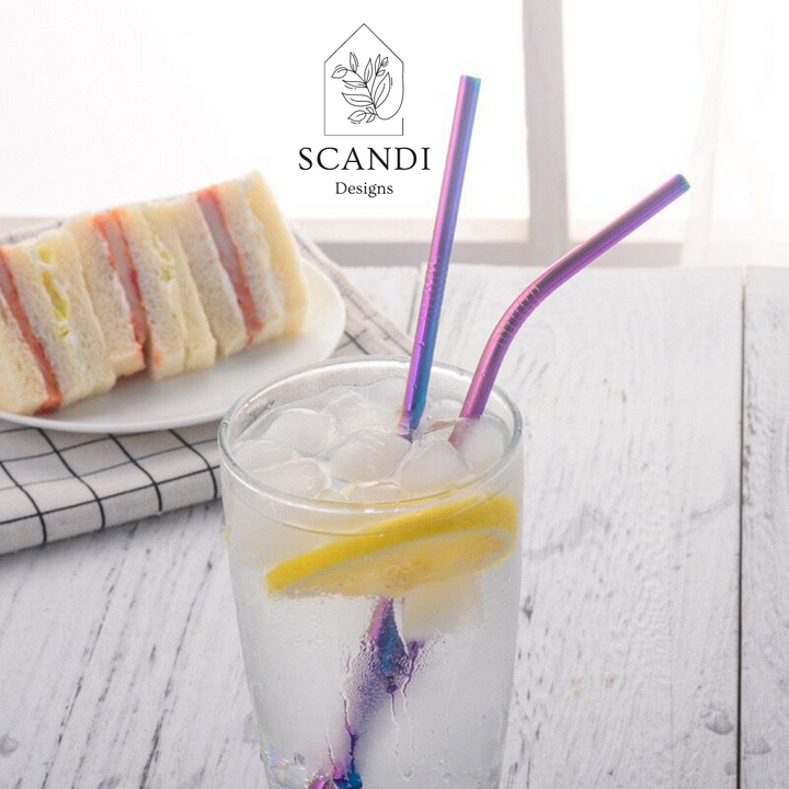 Scandi Ecofriendly Reuseable Straws - Rainbow
