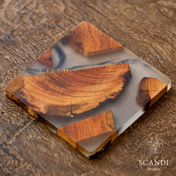 Scandi Natural Cedar Wood Coaster Set