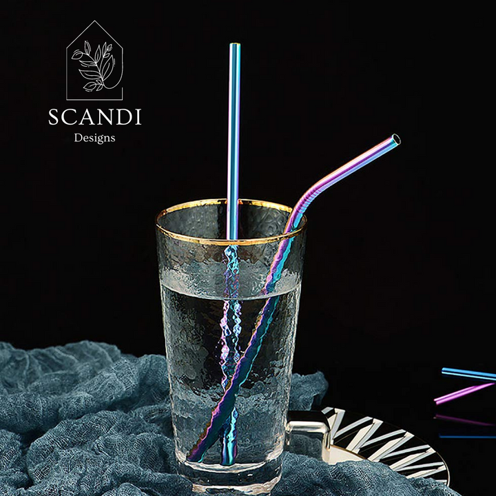 Scandi Ecofriendly Reuseable Straws - Rainbow