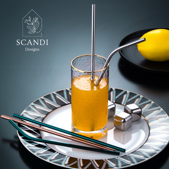 Scandi Ecofriendly Reuseable Straws - Rainbow