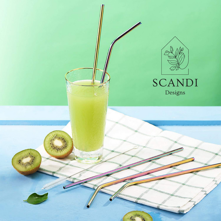 Scandi Ecofriendly Reuseable Straws - Gold