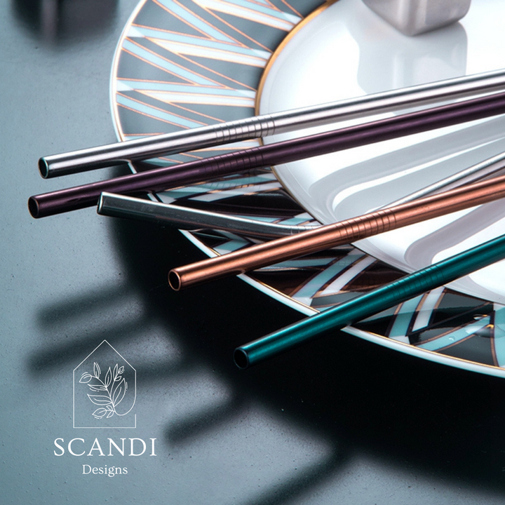 Scandi Ecofriendly Reuseable Straws - Gold