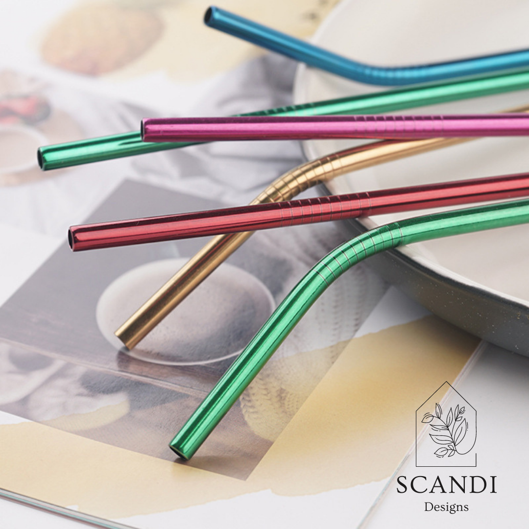 Scandi Ecofriendly Reuseable Straws - Gold