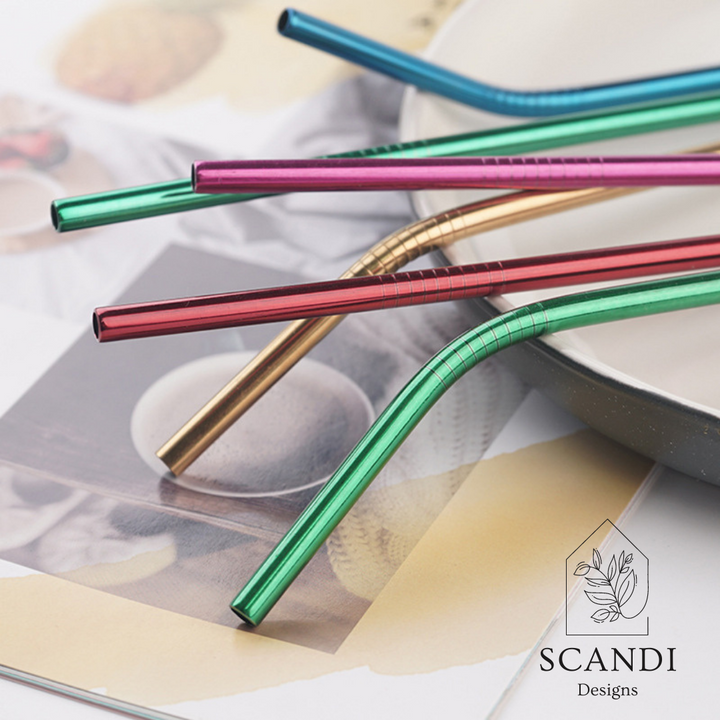 Scandi Ecofriendly Reuseable Straws - Gold