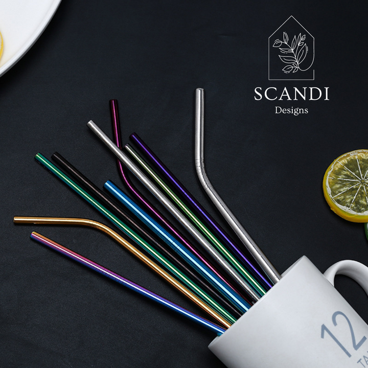 Scandi Ecofriendly Reuseable Straws - Rose Gold