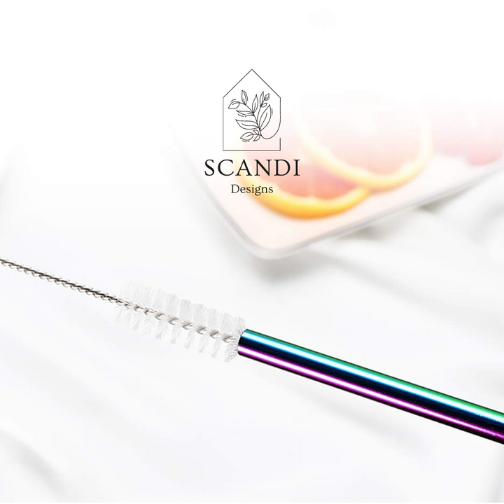 Scandi Ecofriendly Reuseable Straws - Rainbow