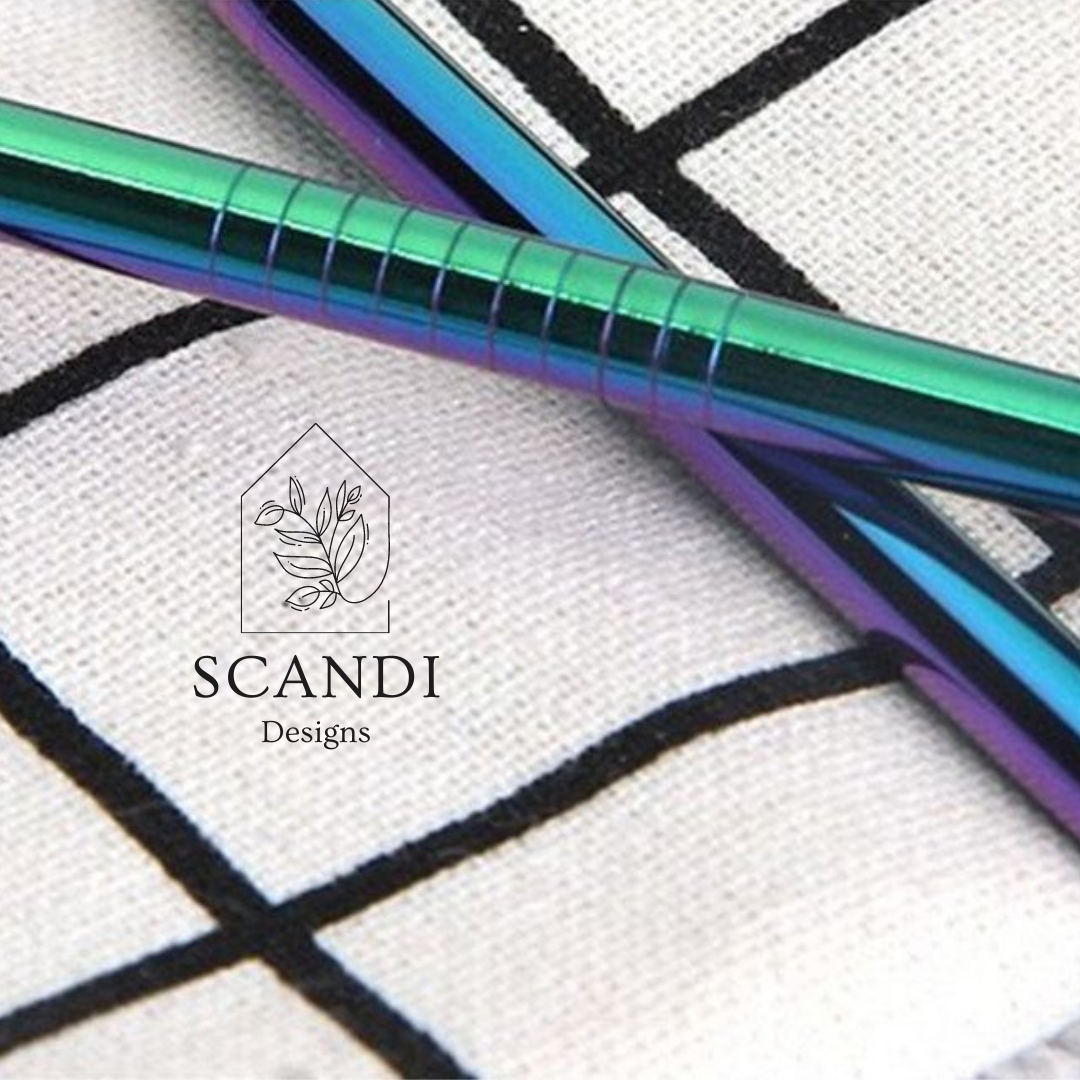 Scandi Ecofriendly Reuseable Straws - Rose Gold