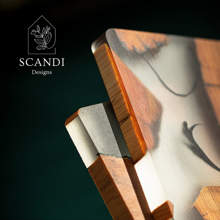 Scandi Natural Cedar Wood Coaster Set
