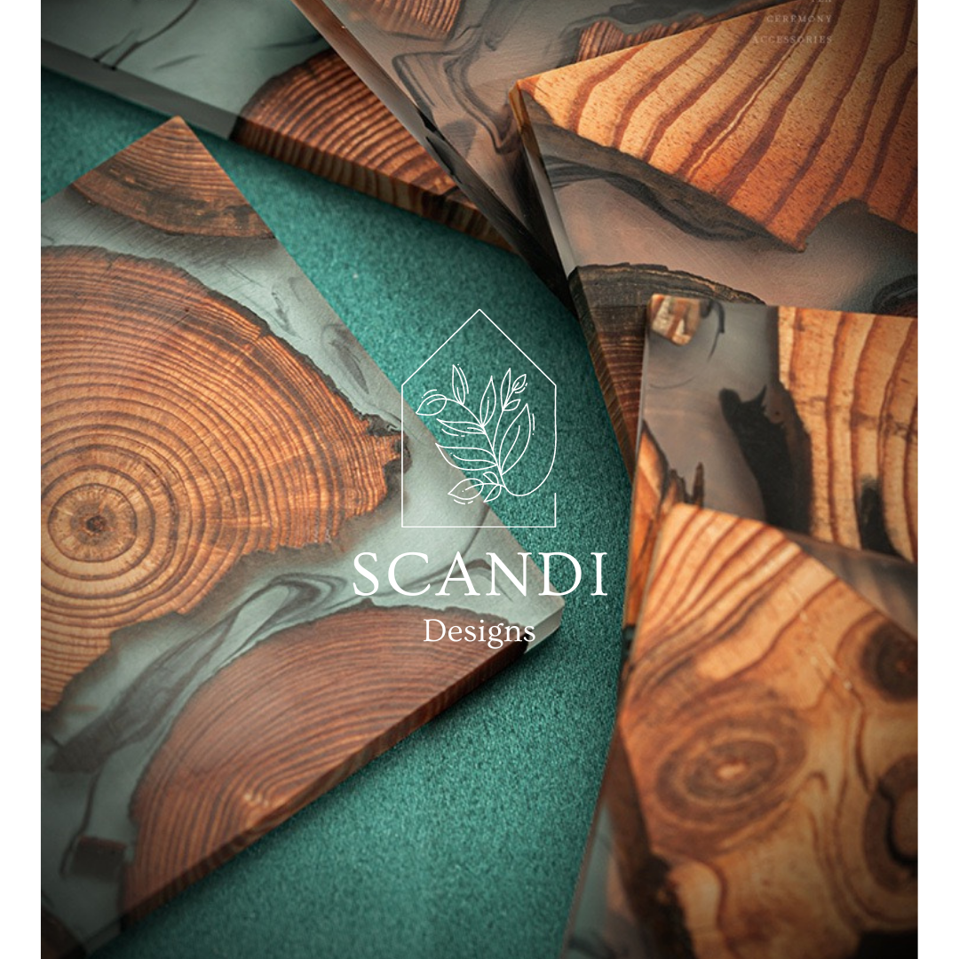 Scandi Natural Cedar Wood Coaster Set