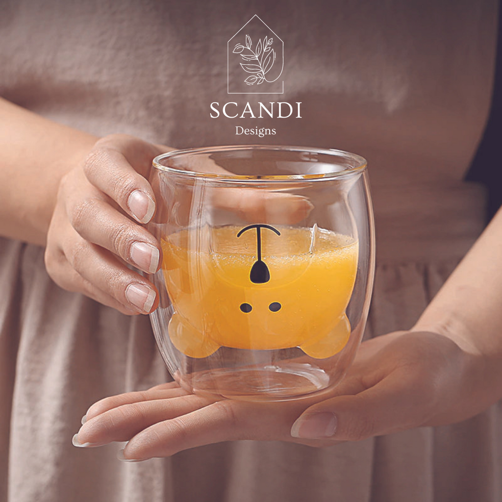 Scandi Pooh Glass Mug - Thumbnail 2