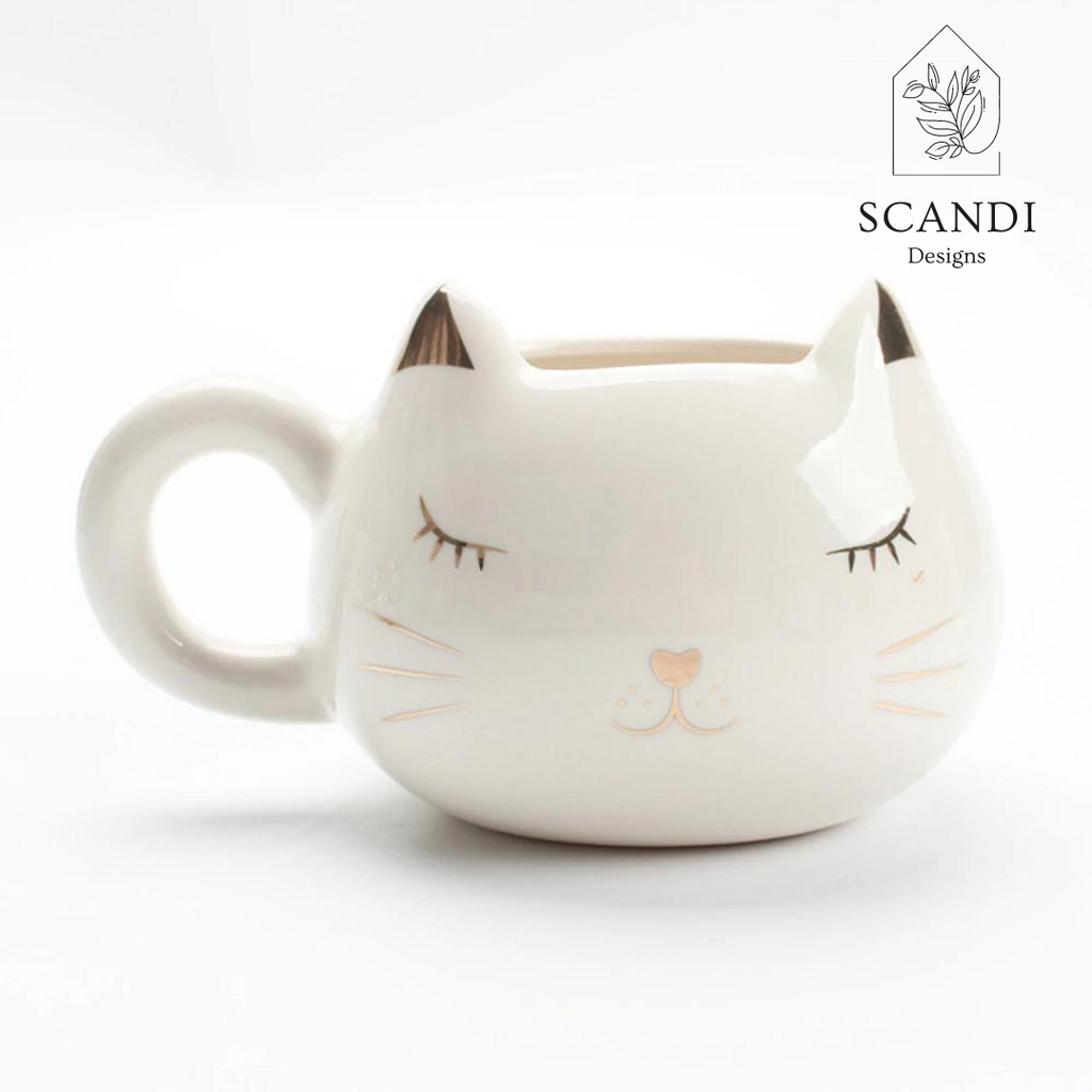 Scandi Sleepy Kitty Mug